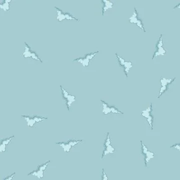 Seamless pattern cumulus rain cloud cartoon vector Stock Illustration