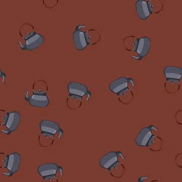 Seamless pattern cup vintage teapot cartoon vector sign Illustrazione stock