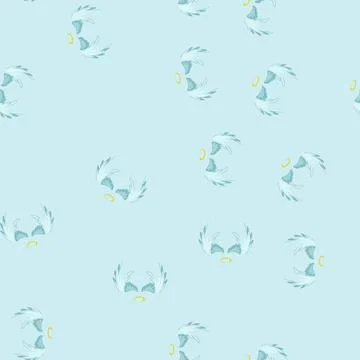 Seamless pattern cupid wing angel cartoon vector Illustrazione stock