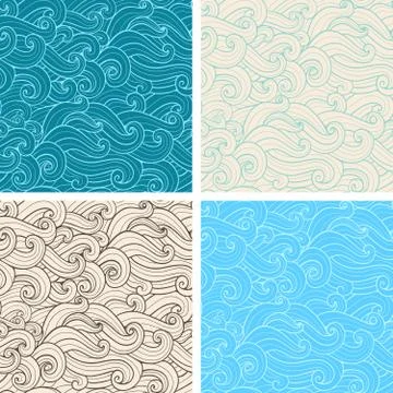 Seamless pattern with curl Stock Illustration