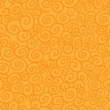 Seamless pattern with curls on orange background. Seamless pattern with cu... Stock Photos