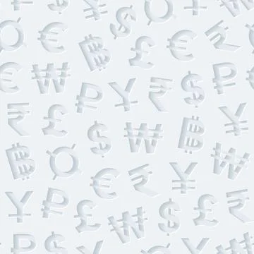 Seamless pattern with currency symbols Stock-Illustration