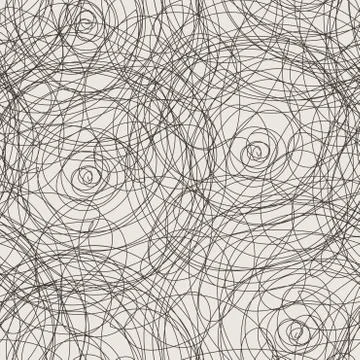 Seamless pattern of the curve scrolling lines Stock Illustration