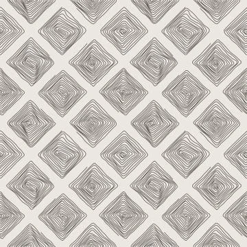 Seamless pattern of the curve scrolling lines Stock Illustration