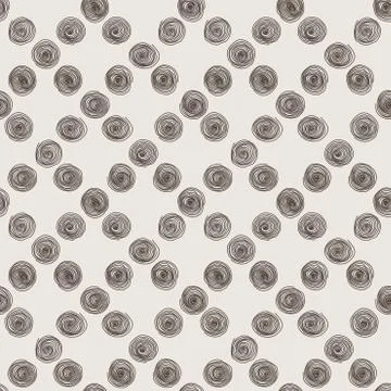 Seamless pattern of the curve scrolling lines Illustrazione stock