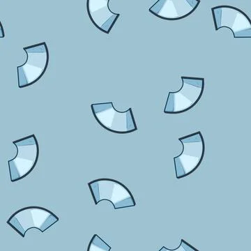 Seamless pattern Curved flexible screen abstract element graphic Stock Illustration