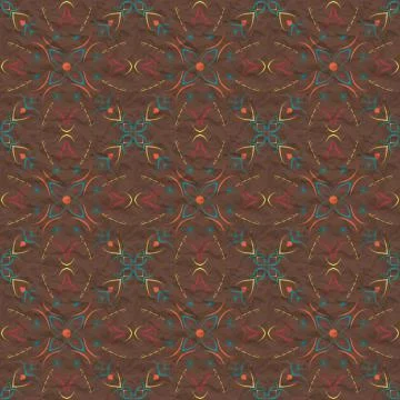 Seamless pattern of curved lines on a background of the crumpled paper Stock Illustration