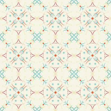 Seamless pattern of curved lines on a bright background. Stock Illustration