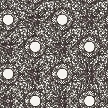 Seamless pattern of curved lines Stock Illustration