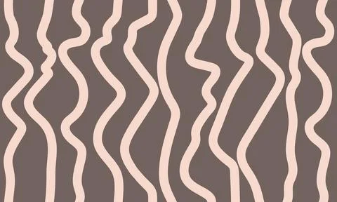 Seamless pattern of curved stripes on a plain background Illustrazione stock