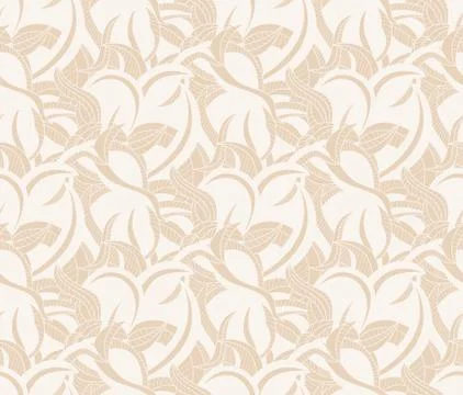 Seamless pattern with curves on beige background Stock Illustration