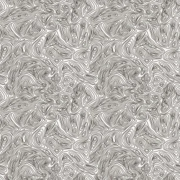 Seamless pattern of the curves manually drawn lines Stock Illustration