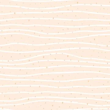 Seamless pattern with curvy stripes on beige Stock Illustration