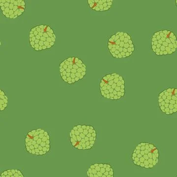 Seamless pattern custard apple fruit representing healthy exotic eating イラスト素材