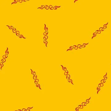 Seamless pattern custom flame decal cartoon vector Stock Illustration
