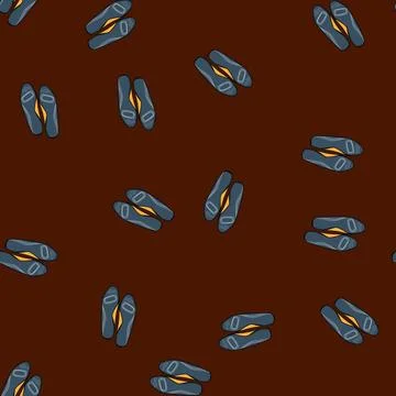 Seamless pattern custom insoles cartoon vector Stock Illustration
