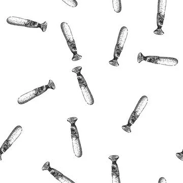 Seamless pattern custom wax seal stamp sketch hand drawn Illustration