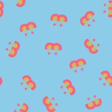 Seamless pattern cut boho earrings cartoon vector 库存插图