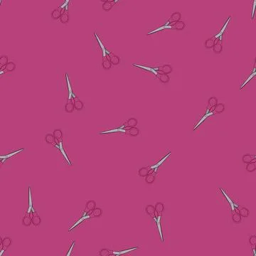 Seamless pattern cut kid scissors cartoon vector Stock Illustration