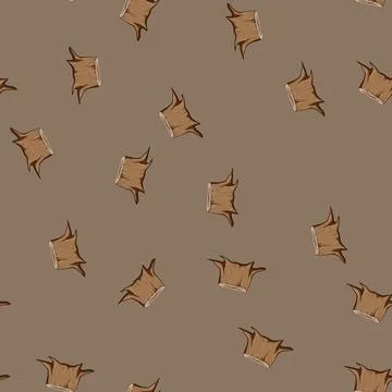 Seamless pattern cut stump cartoon vector Stock Illustration