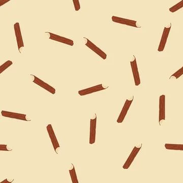 Seamless pattern cut wood log cartoon vector Illustrazione stock