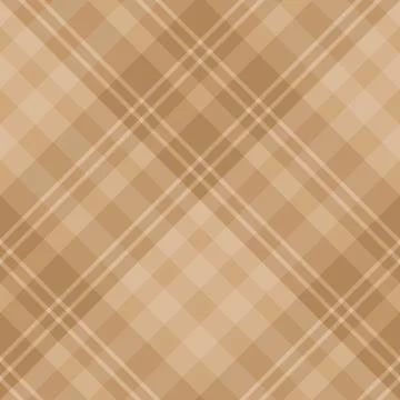 Seamless pattern in cute beige colors for plaid, fabric, textile, clothes, Stock Illustration