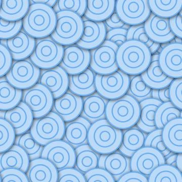 Seamless with pattern with cute blue circles. Stock Illustration