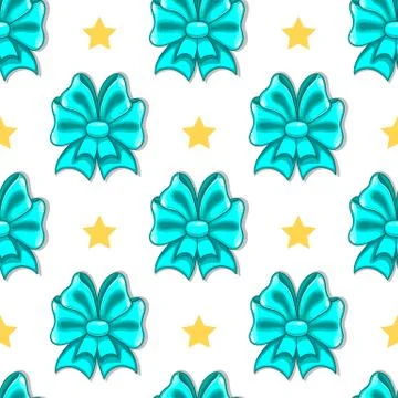 Seamless pattern cute cartoon bows イラスト素材