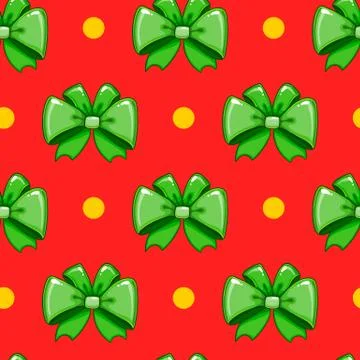 Seamless pattern cute cartoon bows Illustrazione stock