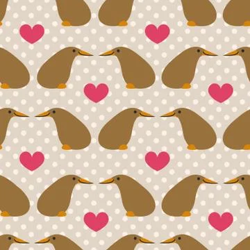 Seamless pattern with cute cartoon kiwi on grey dotted background Illustrazione stock