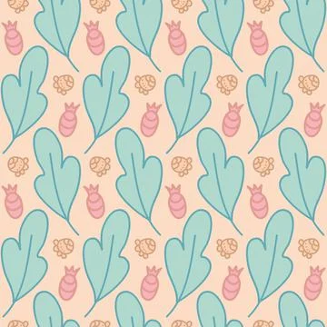 Seamless pattern cute childish hand drawn pattern, pink, blue yellow, for tex Stock Illustration
