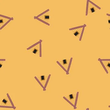 Seamless pattern cute dog house cartoon vector Stock Illustration