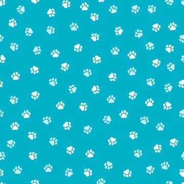 Seamless pattern with cute dog paws Stock Illustration