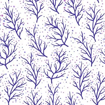 Seamless pattern with cute doodle floral elements. Hand drawn print for tex.. Illustrazione stock
