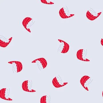 Seamless pattern cute elf santa hat cartoon vector 库存插图
