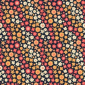 Seamless pattern with cute flowers Illustrazione stock