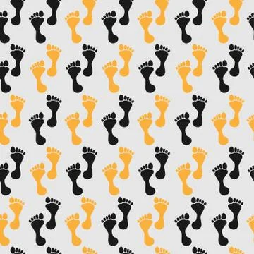 Seamless pattern with cute footprints Illustrazione stock