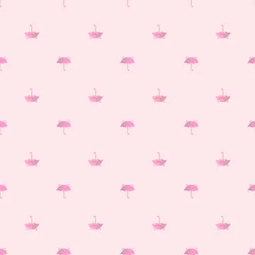 Seamless pattern cute frog umbrella. Background of funny accessory shape head Stock Illustration