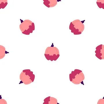 Seamless pattern with cute Halloween elements. Illustrazione stock