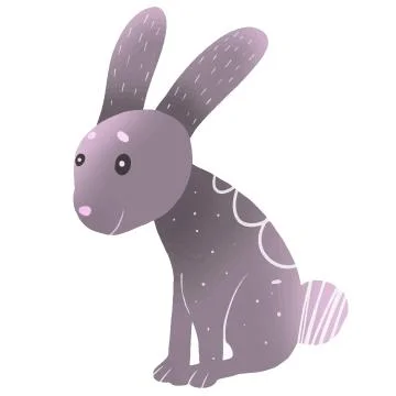 Seamless pattern with cute hand drawn bunnies. Creative childish background Illustrazione stock