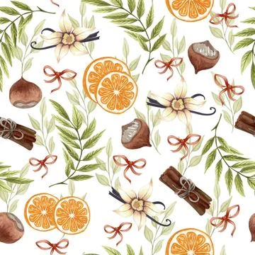 Seamless pattern with cute hand drawn dessert, tea and baking theme doodle... Stock Photos