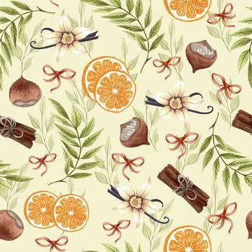 Seamless pattern with cute hand drawn dessert, tea and baking theme doodle... Stock Photos