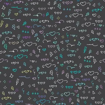 Seamless pattern with cute heart pattern background. Vector illustrations for Stock Illustration