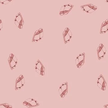 Seamless pattern cute kid slippers cartoon vector Stock Illustration