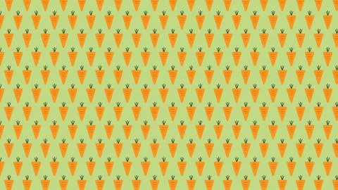 Seamless pattern with cute orange carrots. wallpaper with carrots Illustrazione stock