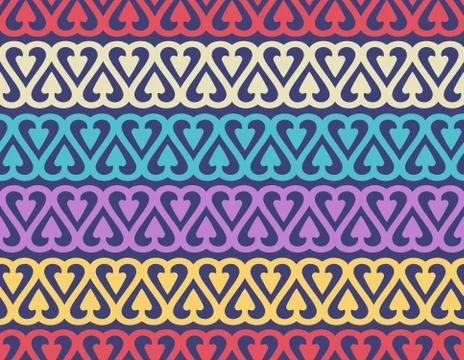 Seamless pattern with cute ornament for wallpaper Stock Illustration