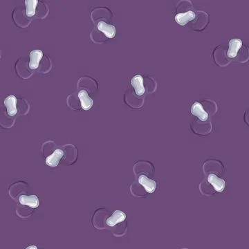 Seamless pattern cute pacifier baby color icon vector Illustrazione stock