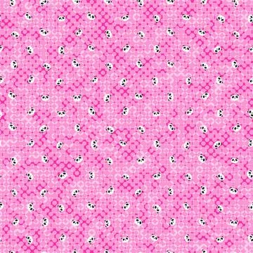 Seamless pattern with cute panda on color background. Funny asian animals. Card Stockillustratie