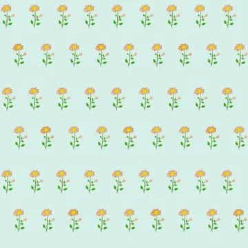 Seamless pattern with cute pink flowers Stock Illustration