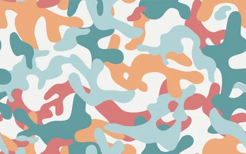 Seamless pattern with cute pop camouflage pattern Illustrazione stock